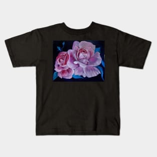 Velvety Pink Rose Petals Kids T-Shirt